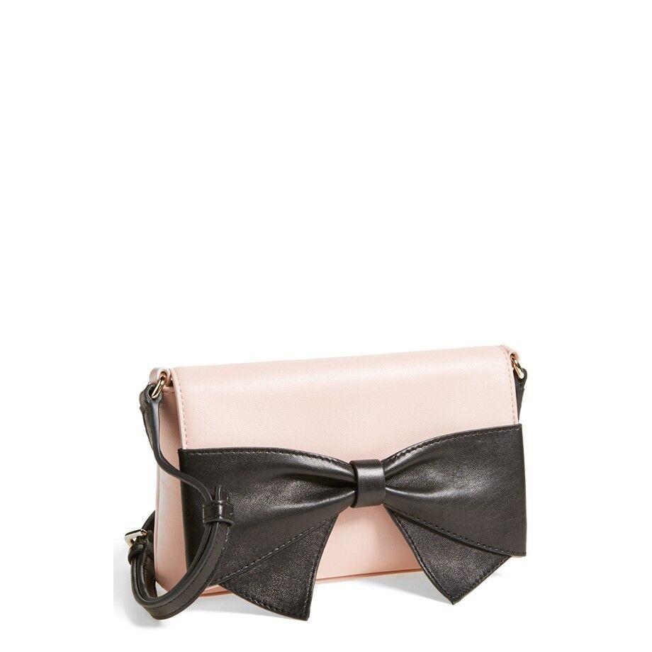 Kate Spade Bow Beau Leather Hanover Street Aster Crossbody Bag Pale Pink  Black - Kate Spade bag - 098689787251 | Fash Brands