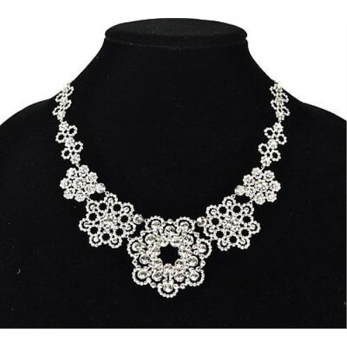 Kate Spade Clear/silver Crystal Lace Necklace