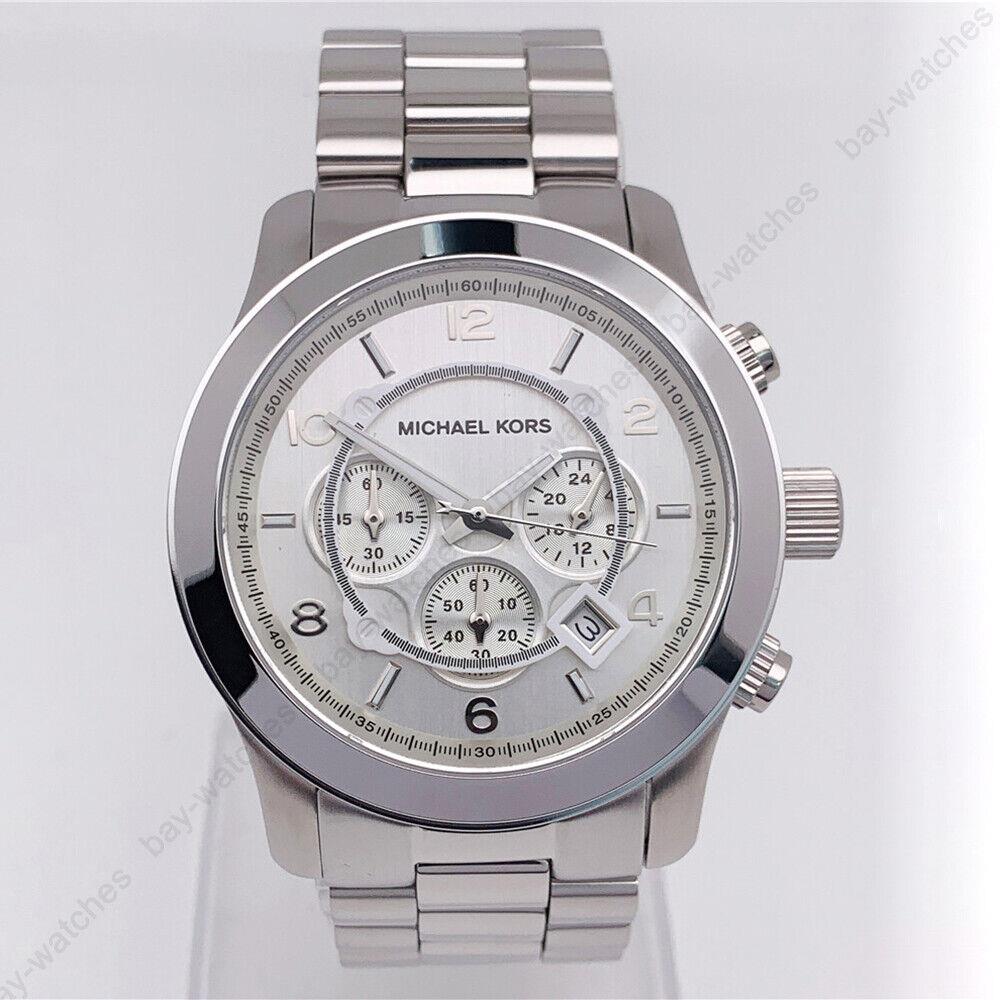 Michael Kors MK8086 Chronograph Silver Stainless Steel Casual Dress Men`s Watch