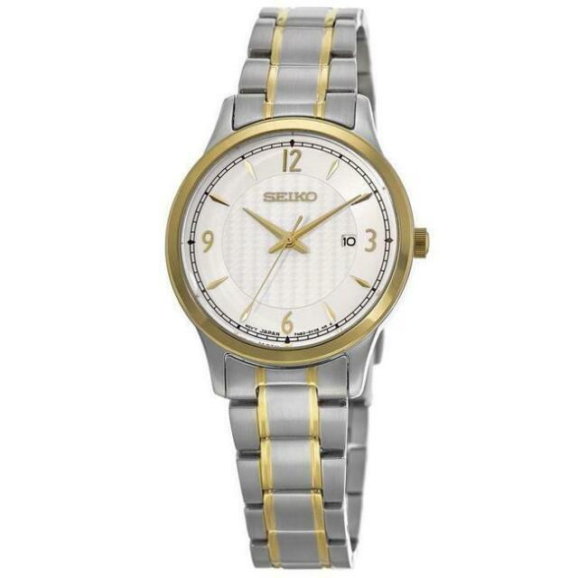 Seiko Classic Silver Dial Two-tone Women`s Stainless Steel Watch SXDG94P1