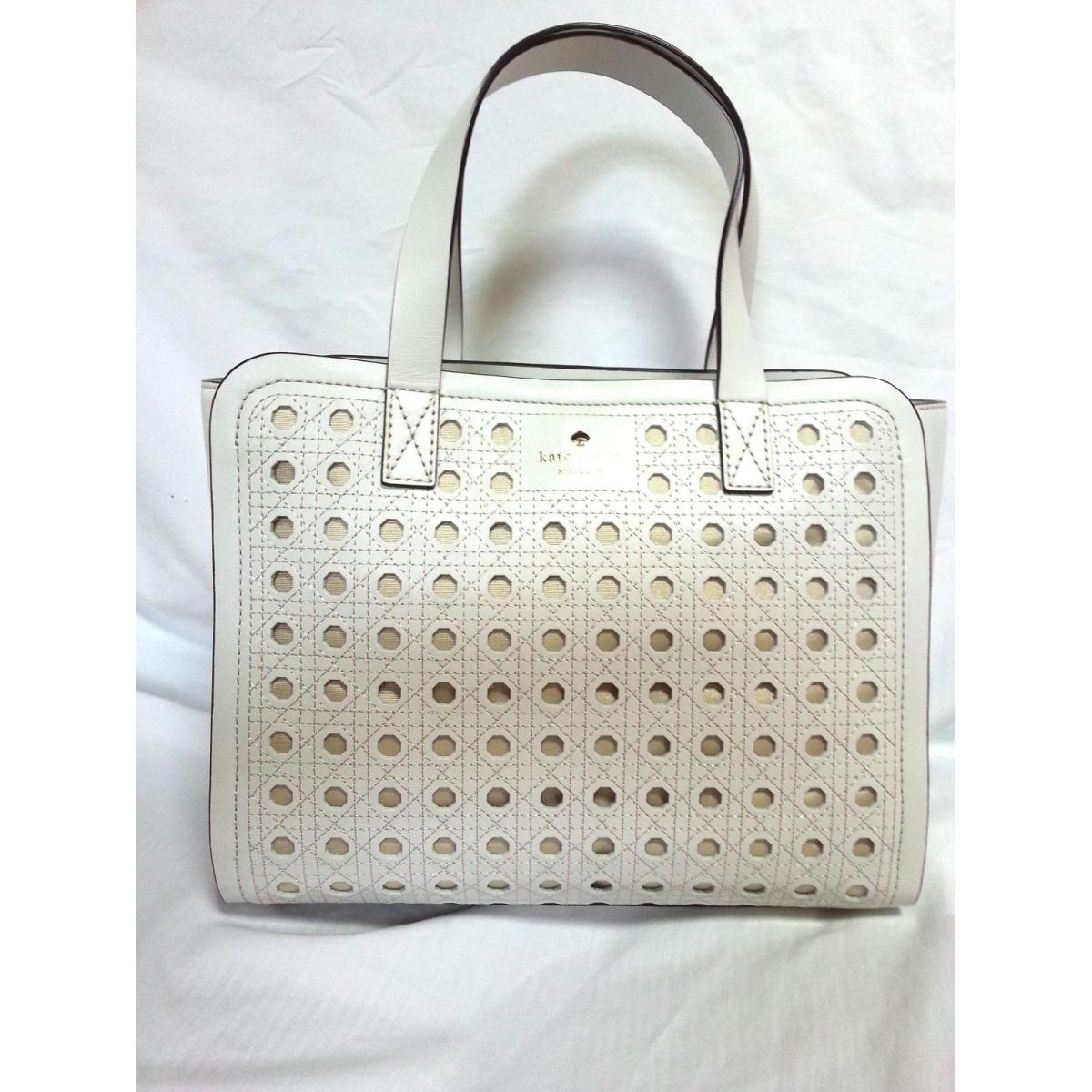 Kate Spade New York Patio Place Kimmie Fresh White Leather Tote Bag-NWT-SRP:$428