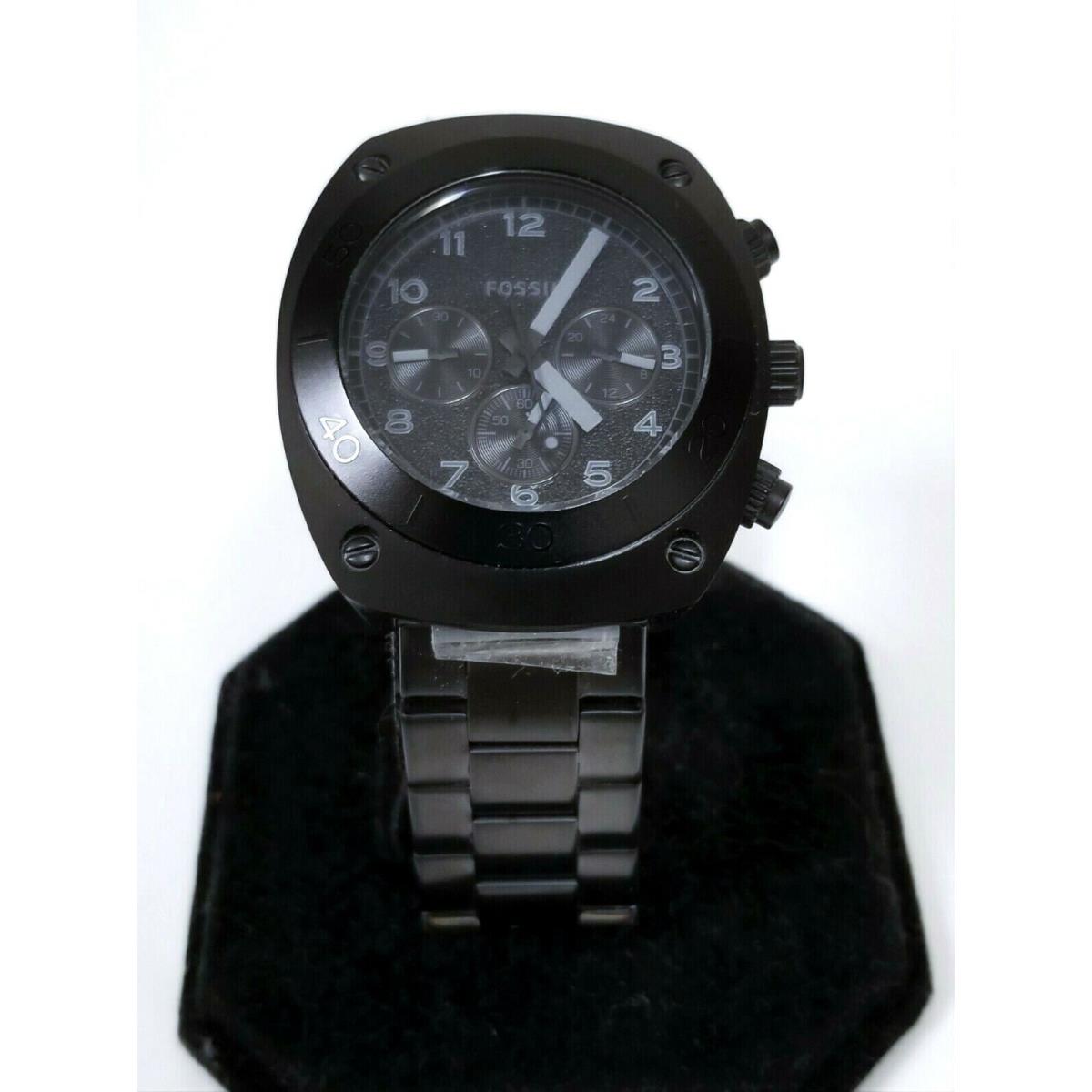 Fossil Black Tone Stainless Steel Chronograph Bracelet Watch CH2777