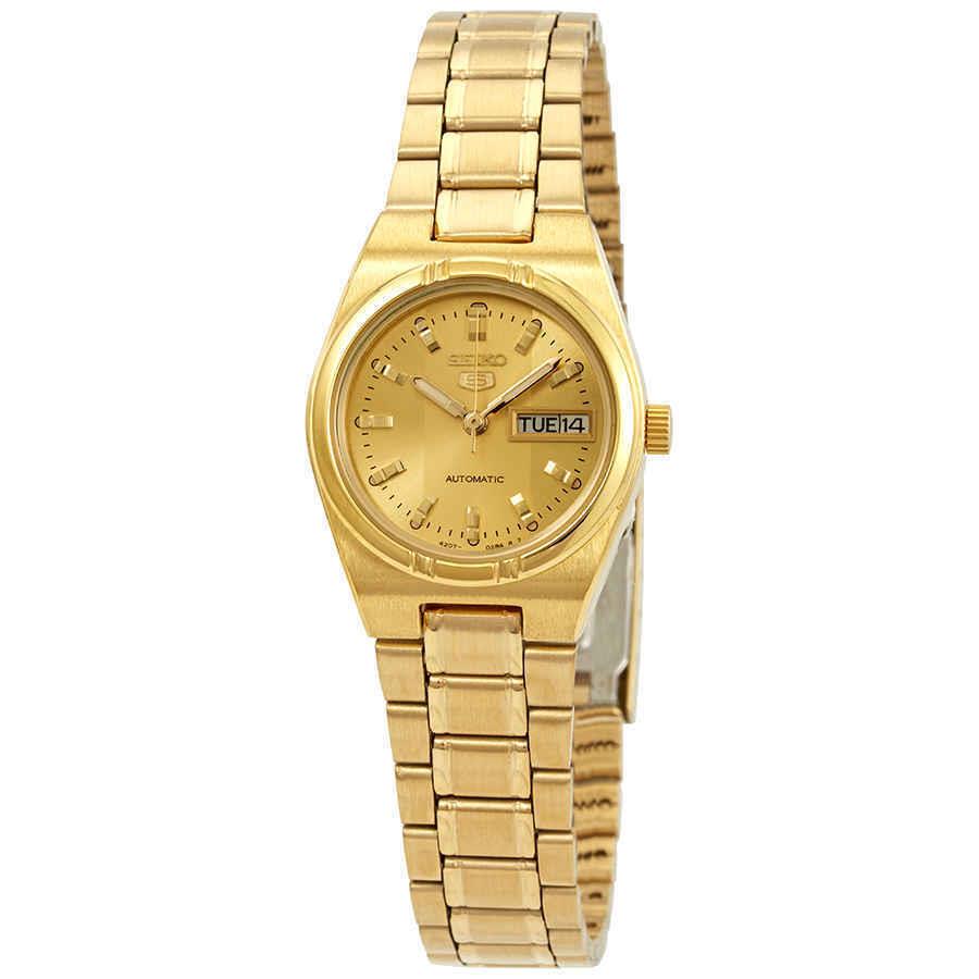 Seiko Series 5 Automatic Gold Dial Ladies Watch SYM600