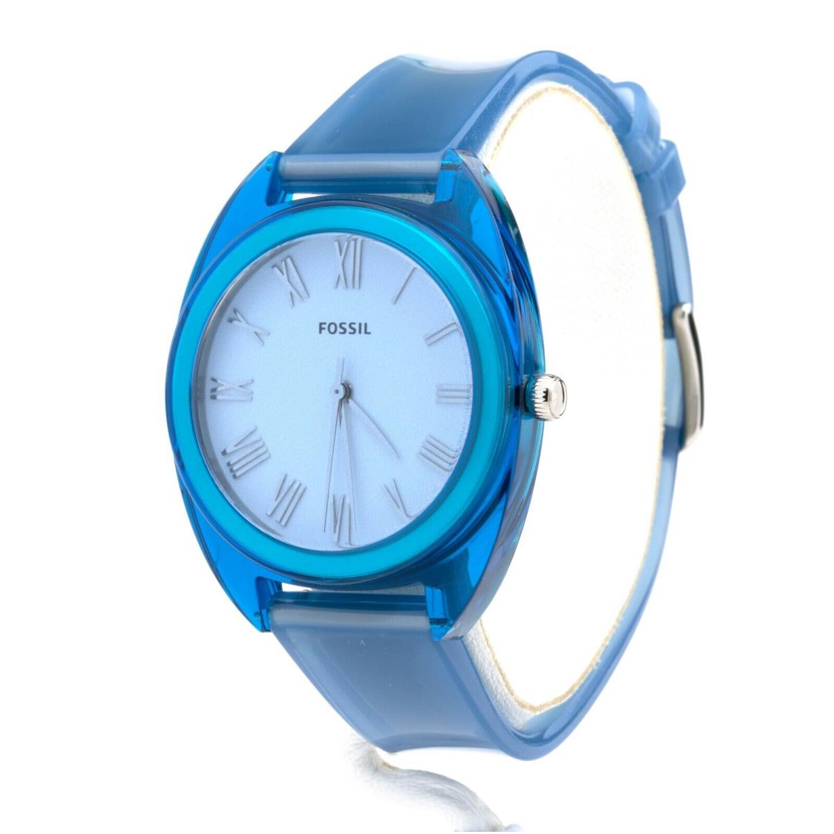 Fossil Women`s Jude Blue Silicone Watch ES4859