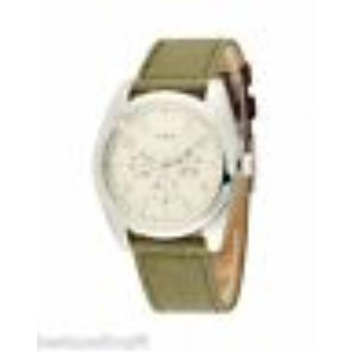 Guess Green Fabric ON Leather Date Chronograph WATCH-W80060G2