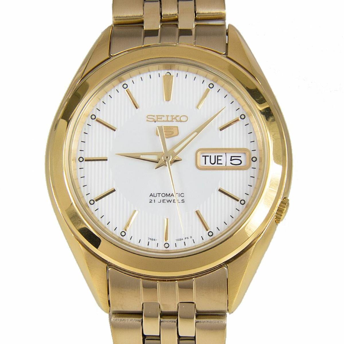 Seiko 5 Sport Automatic Gold Stainless Steel Round Analog Men`s Watch SNKL26K1