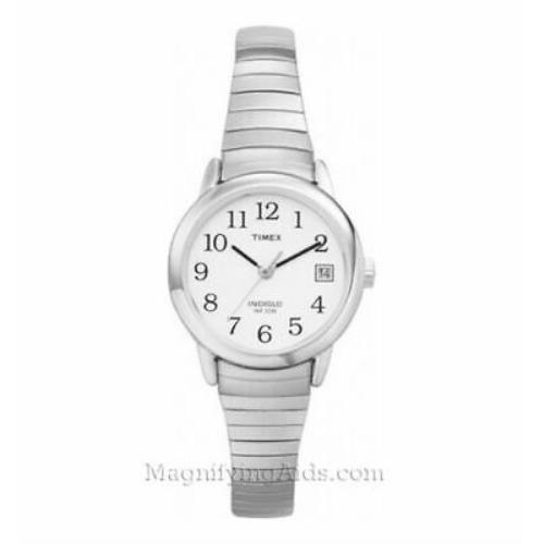 Timex Ladies Indiglo Silver Tone Watch with Date Light Up Illuminated Glow Night