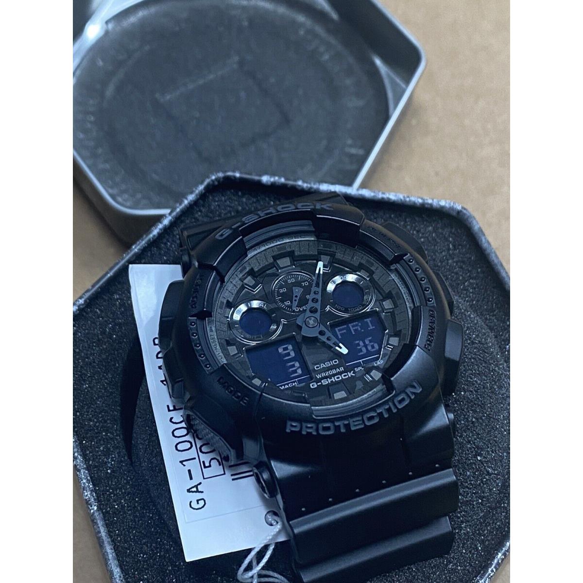 Casio G-shock GA100CF-1A Camouflage Dial Black Analog-digital 200m Men`s Watch