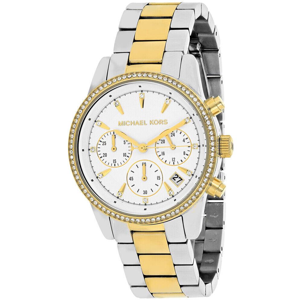 Michael Kors Women`s Ritz White Dial Watch - MK6474