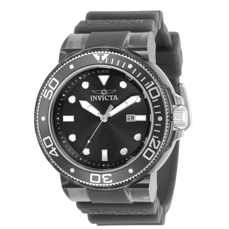 Invicta Pro Diver Men`s 52mm Anatomic Double Black Lightweight Sport Watch 32334