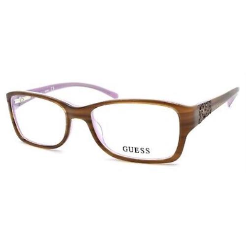 Guess GU2274 Amb Women`s Eyeglasses Frames 52-16-135 Amber / Lilac