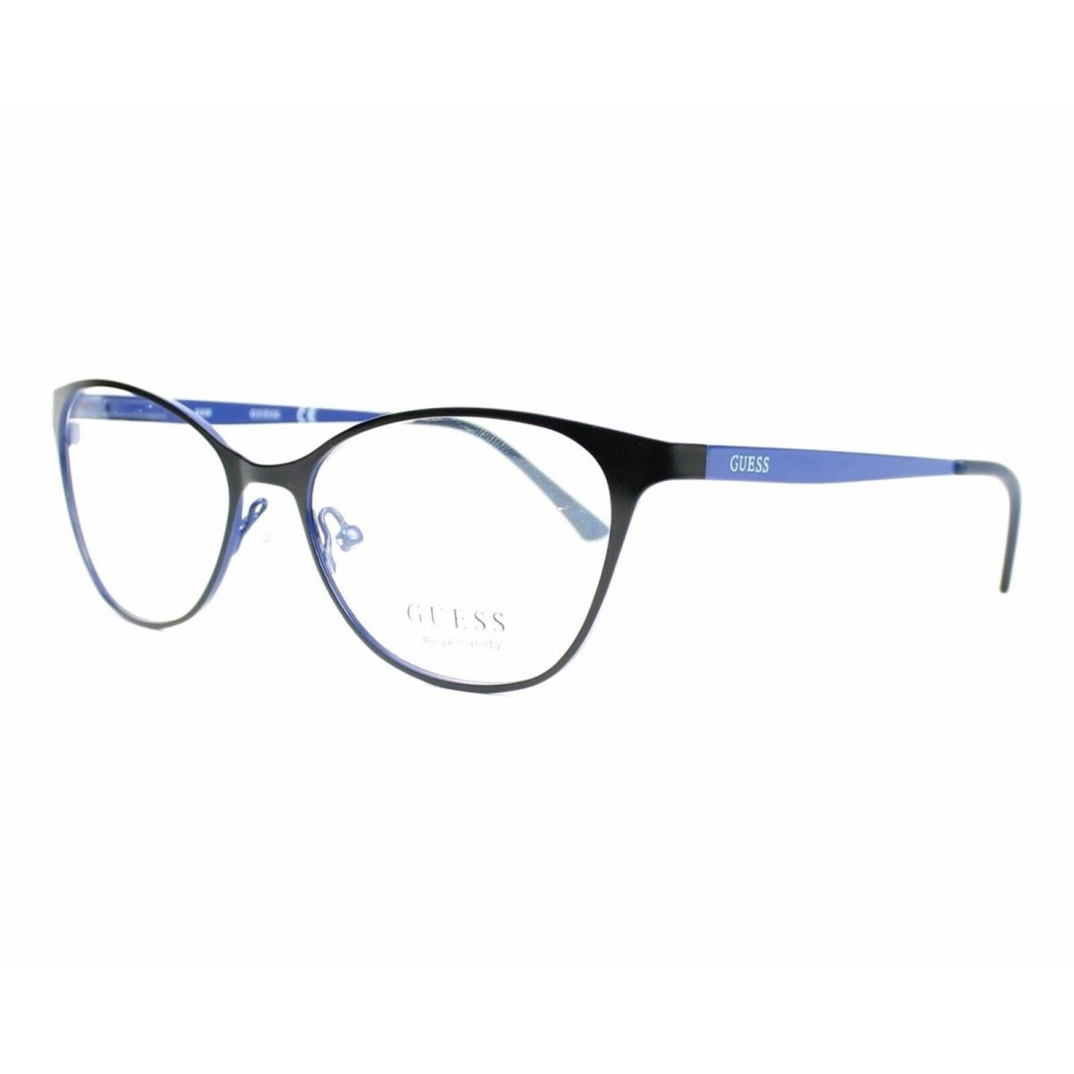 Guess GU3010 Black/blue 002 Cat Eye Metal Eyeglasses Frame 51-16-135 Eyecandy