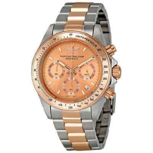 Invicta Speedway Chronograph Rose Sunray Dial Men`s Watch 6933 - Dial: , Band: Two-tone (Silver-tone and 23kt Rose Gold-plated ), Bezel: Silver-tone