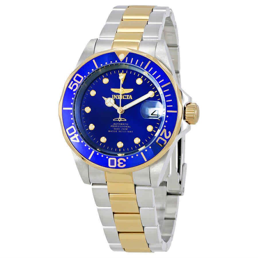 Invicta Pro Diver Automatic Blue Dial Two-tone Men`s Watch 17042