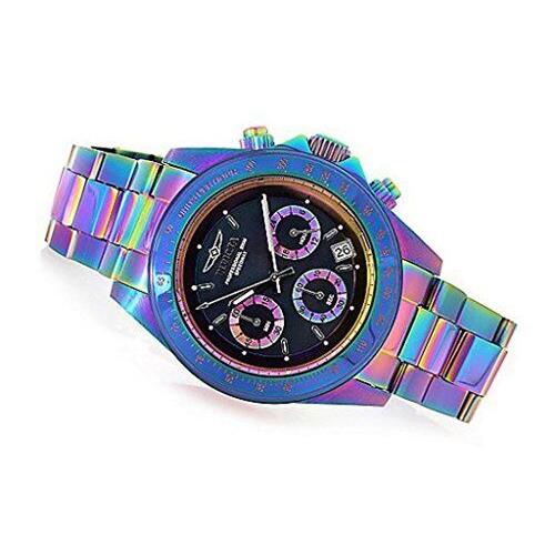 Invicta Men`s 23941 Speedway Quartz Chronograph Black Dial Watch - Dial: Black, Band: Multicolor