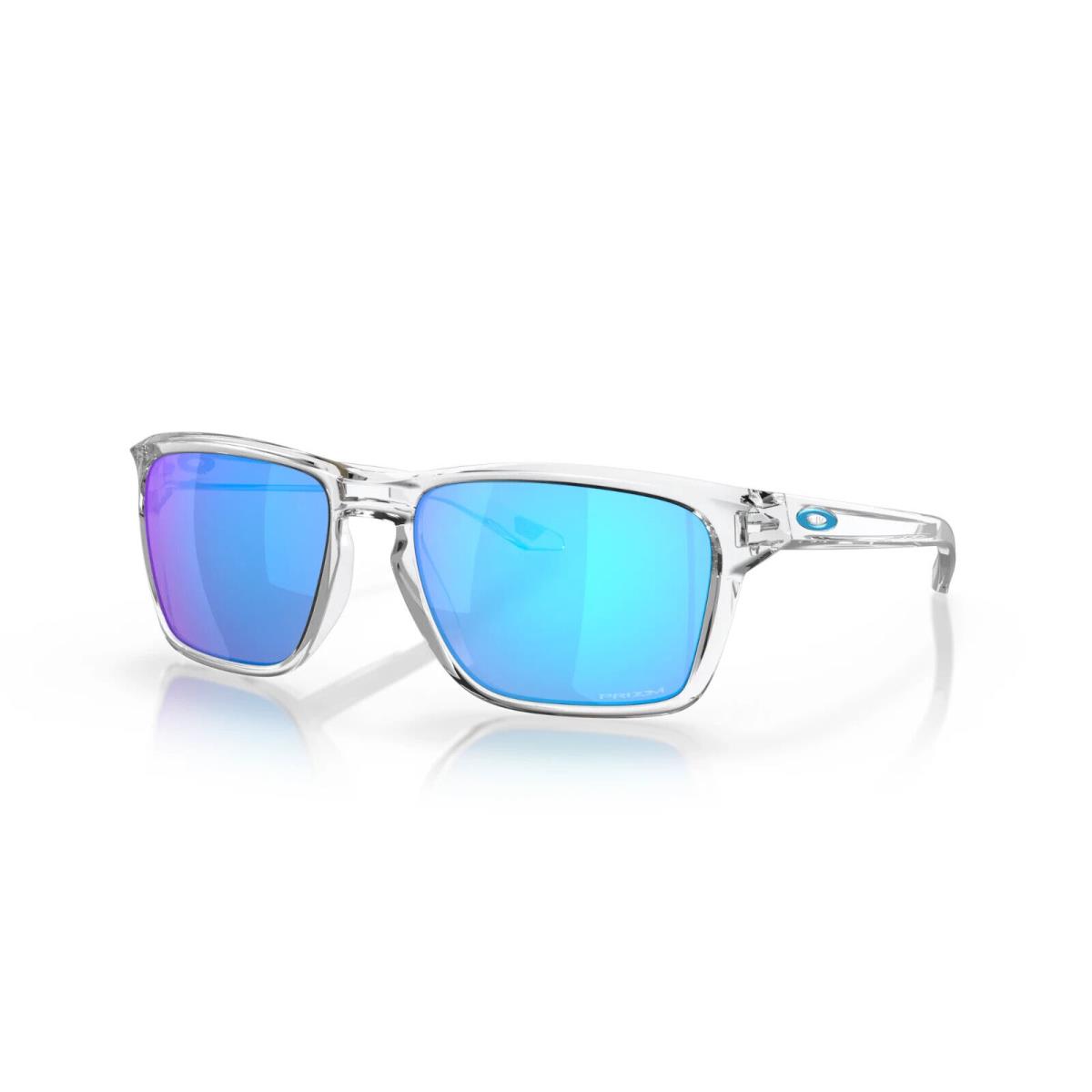 Oakley Sylas Polished Clear Frame / Prizm Sapphire Lenses OO9448-0457 - Frame: Clear, Lens: Blue