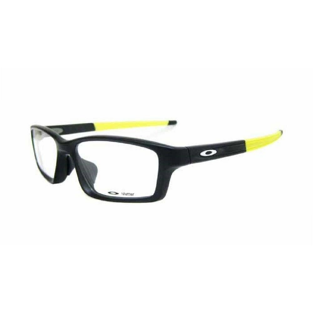 Oakley OX 8041-1856 Satin Black/yellow Crosslink Pitch Eyeglasses Frame - Satin Black/Yellow, Frame: Satin Black/Yellow