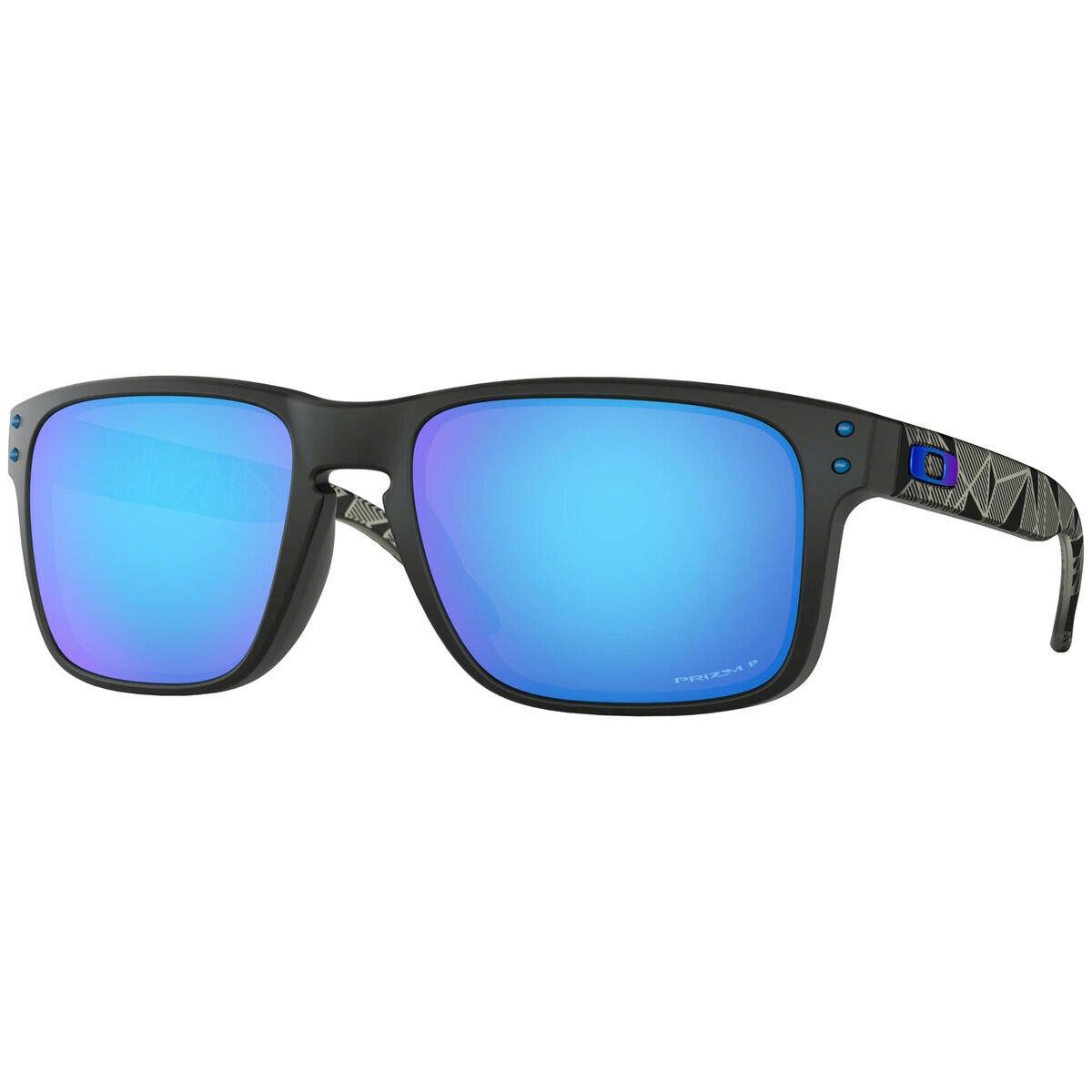 Oakley Holbrook Prizmatic Polarized Sunglasses OO9102-H0 55 - Black Frame, Blue Lens