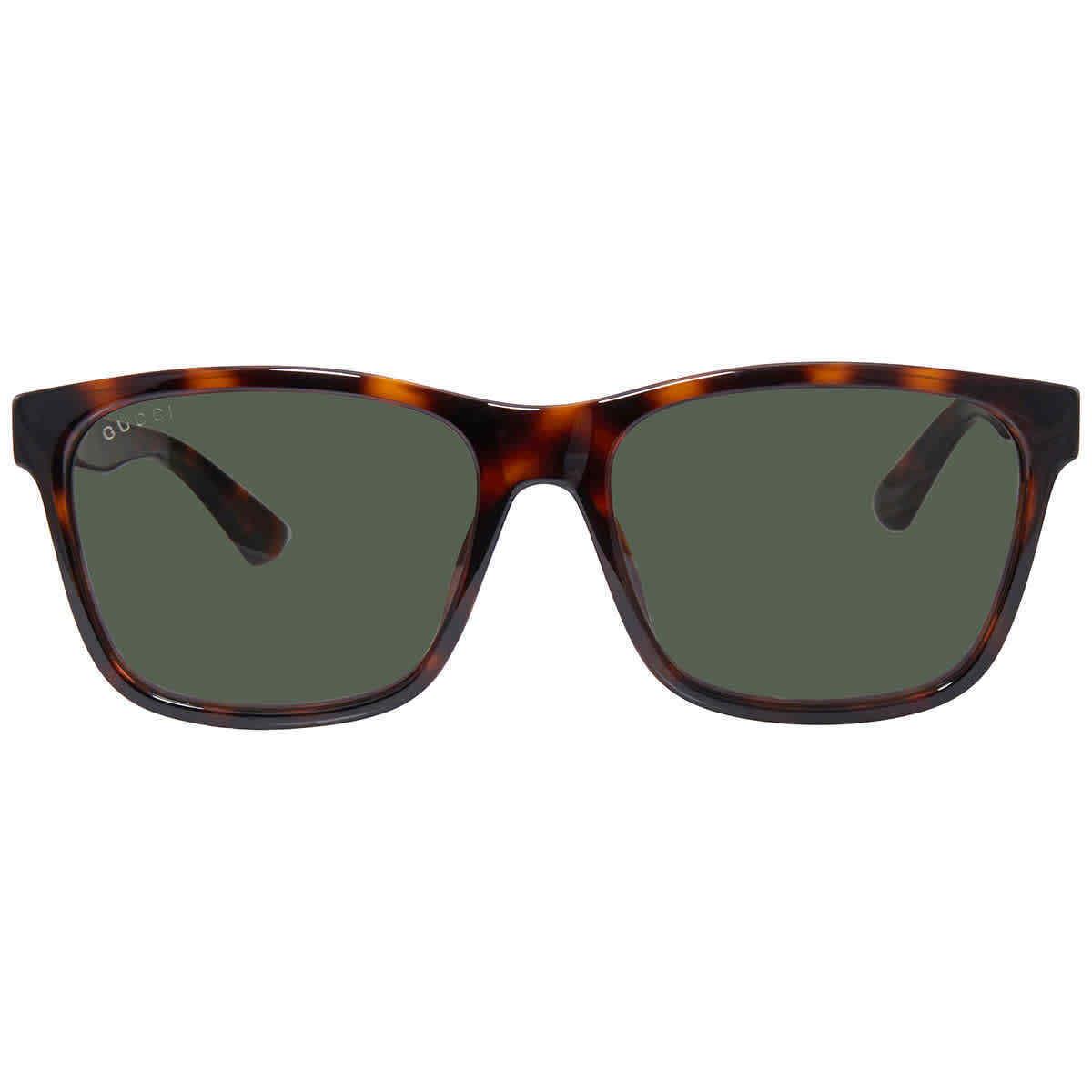 Gucci Green Square Men`s Sunglasses GG0746S 003 57 GG0746S 003 57