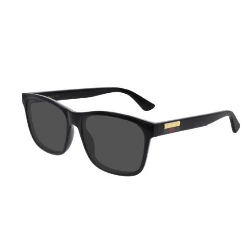 Gucci GG0746S 001 Black/grey Rectangle Men`s Sunglasses