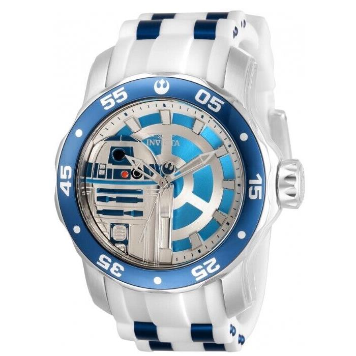 Invicta Star Wars R2D2 Limited Edition Mens 48mm White Silicone Watch 32518 Rare