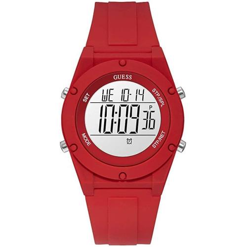 Guess Women`s Digi Pop U1282L3 Red Silicone Strap Quartz Digital Watch