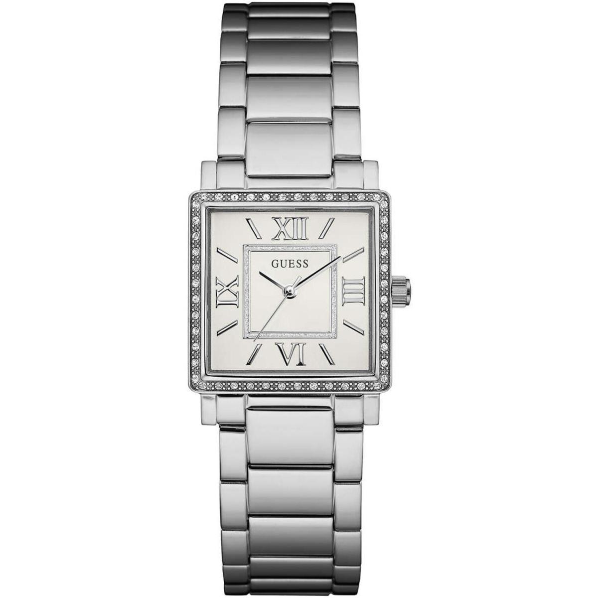 Guess W0827L1 Lady Dress Stainless Steel Silver-tone Crystal Accented Bezel 30m
