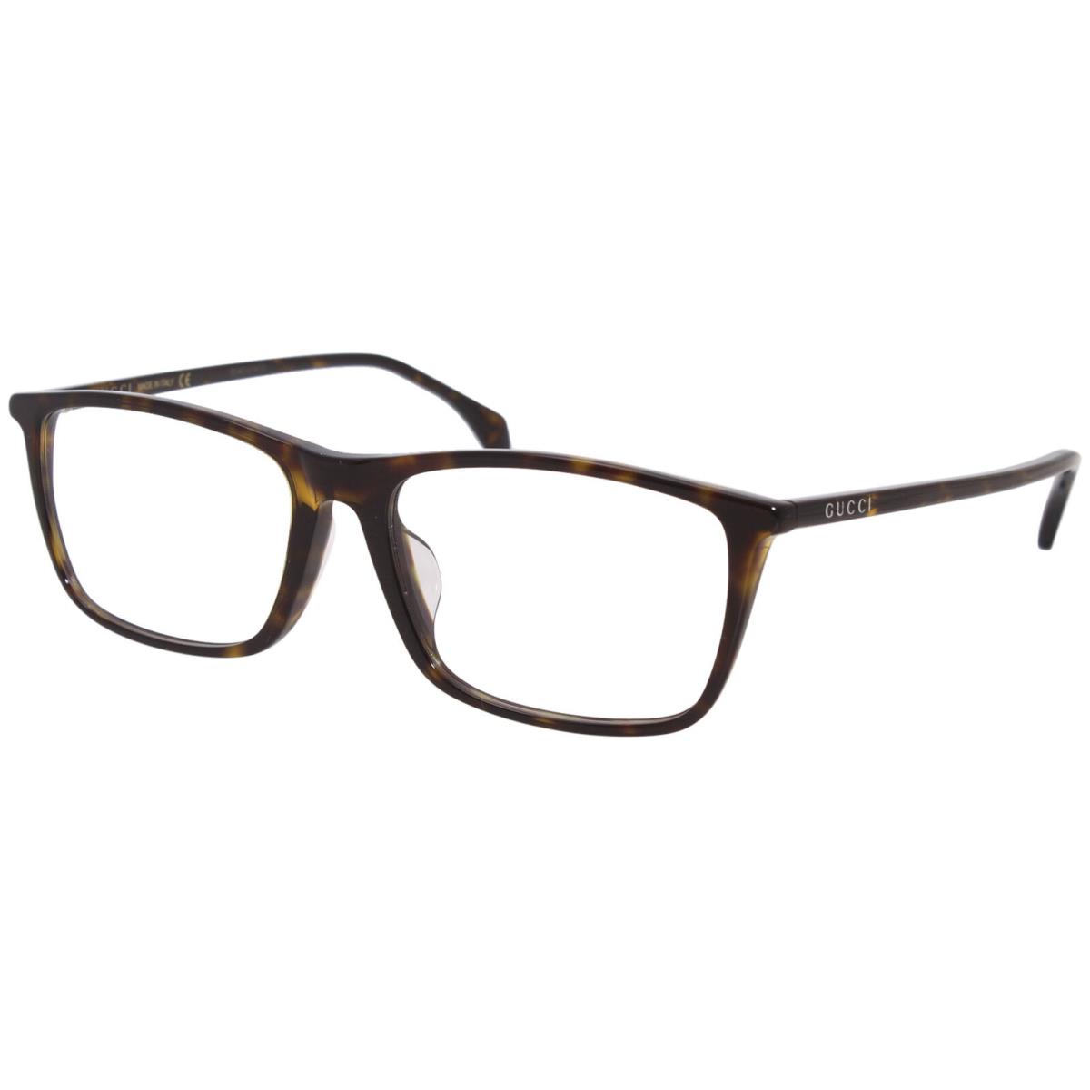 Gucci Gucci-logo GG0758OA 002 Eyeglasses Men`s Havana Optical Frame 56mm - Frame: Havana