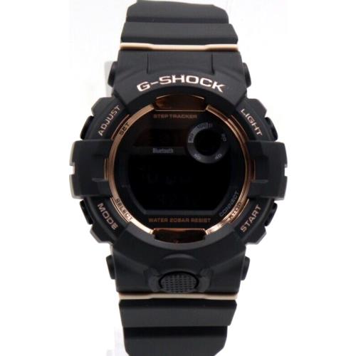 Casio G-shock Steptracker Black/rose Gold Bluetooth Watch 45mm GMDB800-1