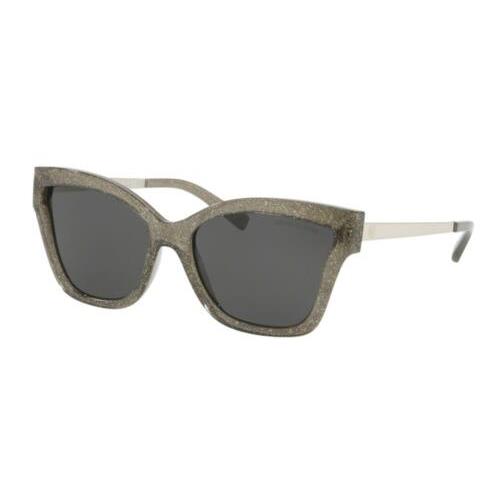 Michael Kors Sunglasses Barbados MK 2072 335187 Black Glitter w/ Grey Lenses - Black Glitter Frame, Grey Lens