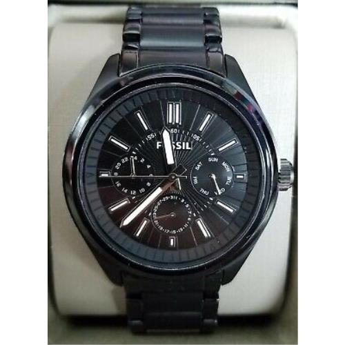 Fossil Men`s Black Analog Stainless Steel Watch BQ1509