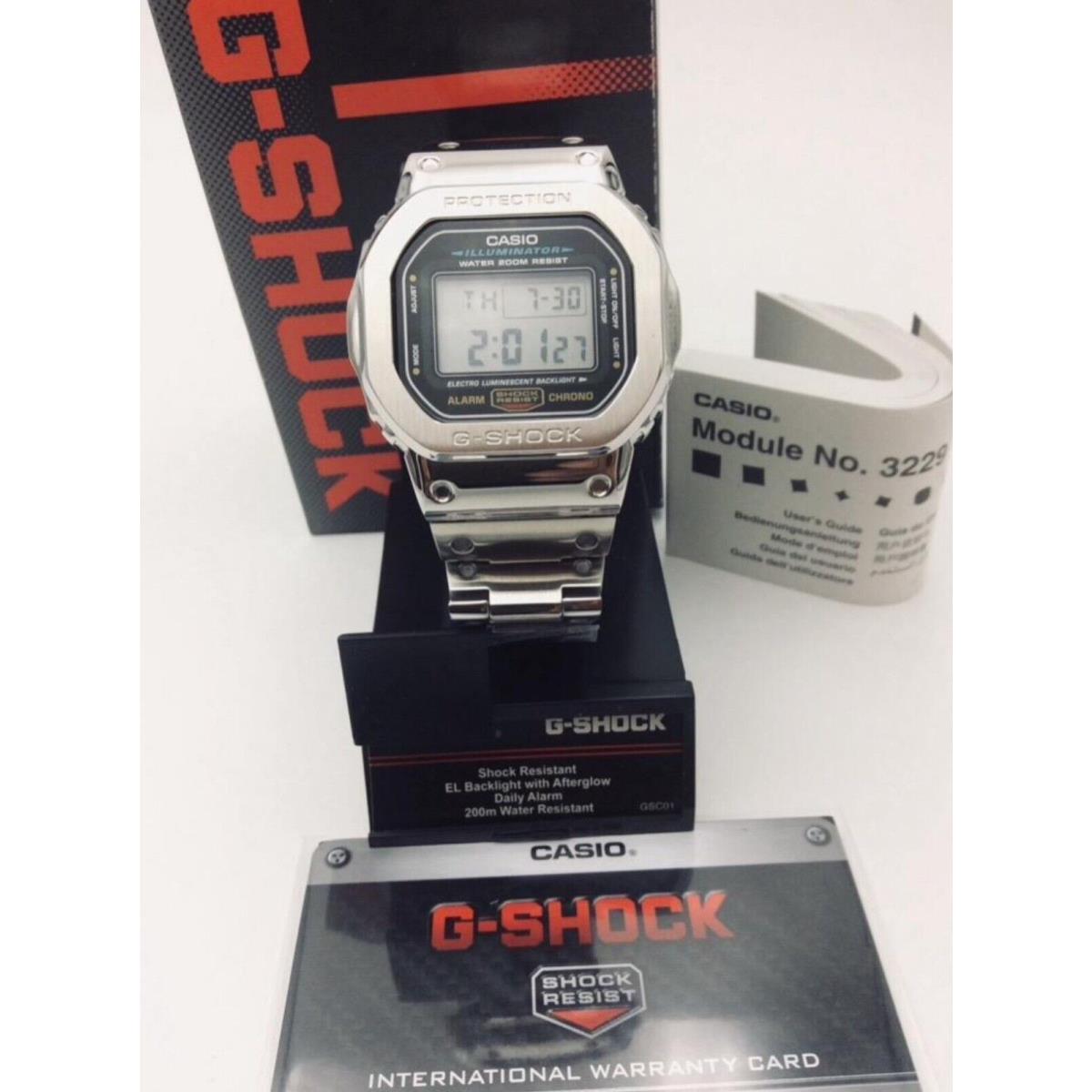 Casio G-shock DW-5600E Custom Full Metal Silver Stainless Steel