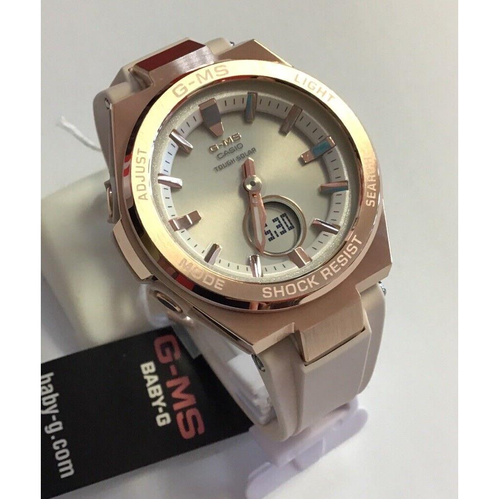 Casio G-shock Women`s G-ms Rose Gold Stainless Steel Digital Watch MSGS200G-4A