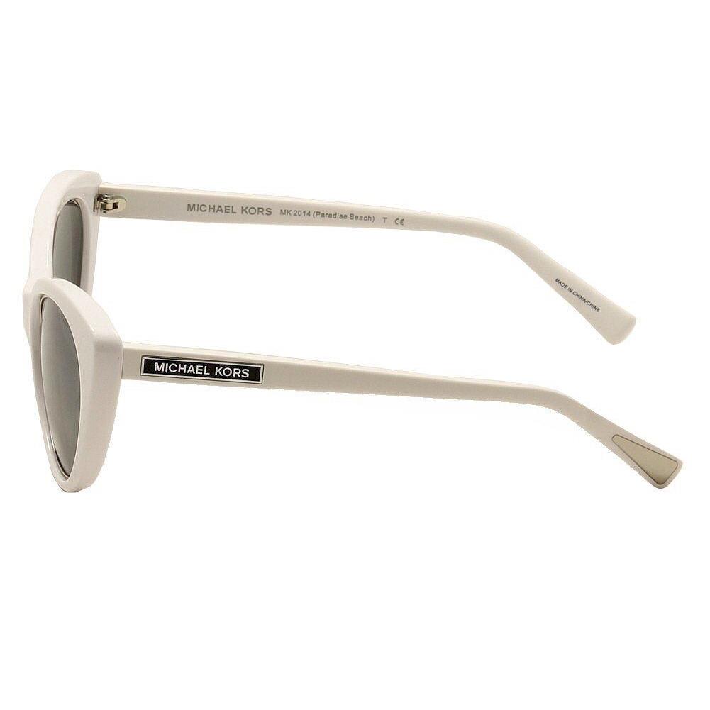 Michael Kors White Cat Eye Mirror Sunglasses MK2014 30646G Paradise Beach Womens