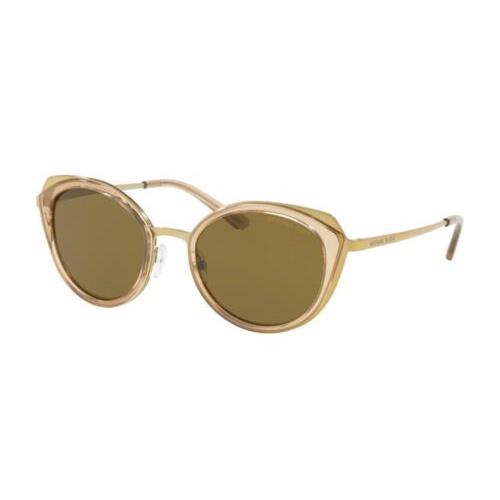 Michael Kors Sunglasses Charleston MK 1029 116873 Gold-brown Transparent W/olive - Frame: Brown Transparent / Pale Gold, Lens: Olive