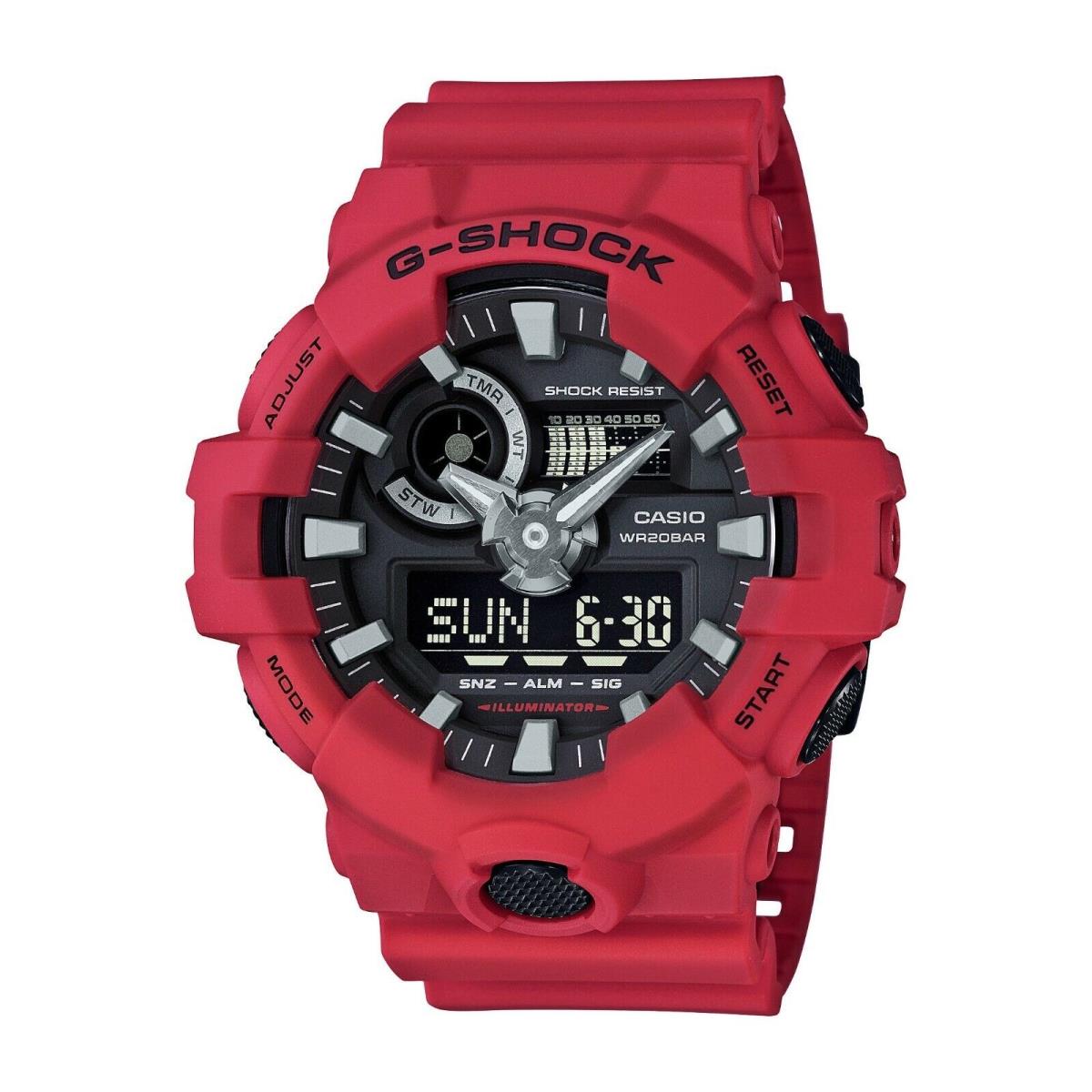 Casio G-shock Analog/digital Watch Red Resin GA-700-4A / GA700-4A