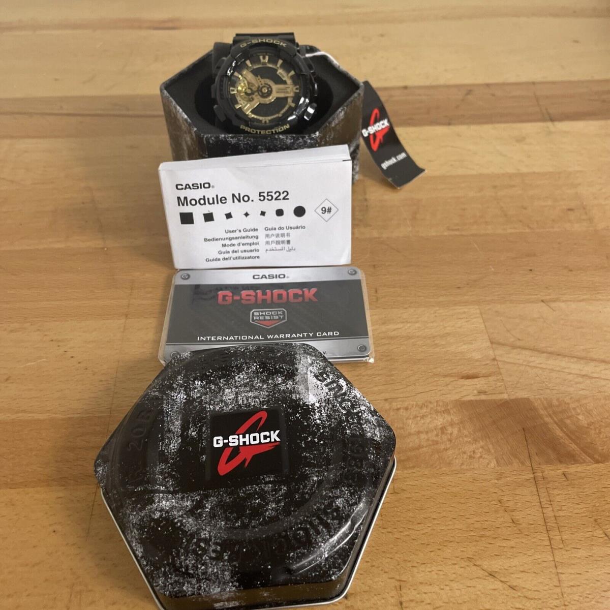 Casio G-shock Alarm World Time Quartz Analog-digital Black Dial Men`s Watch