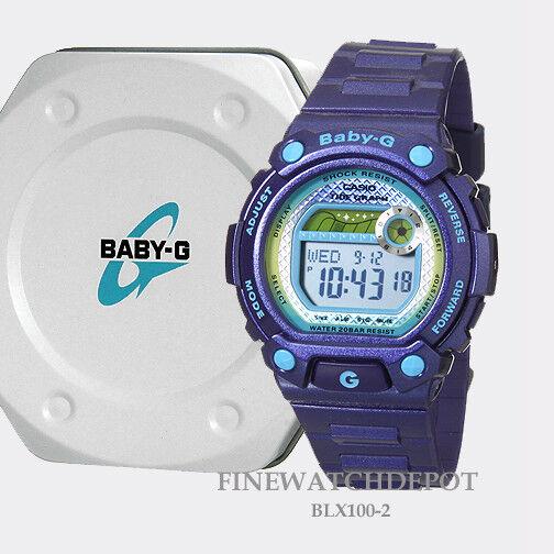 Casio Baby-g Women`s Blx Series Blue Digital Watch BLX100-2