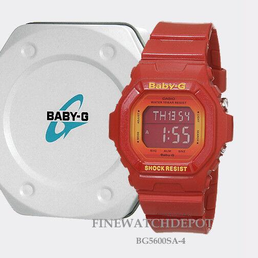 Casio Baby-g Women`s Red Digital Watch BG5600SA-4