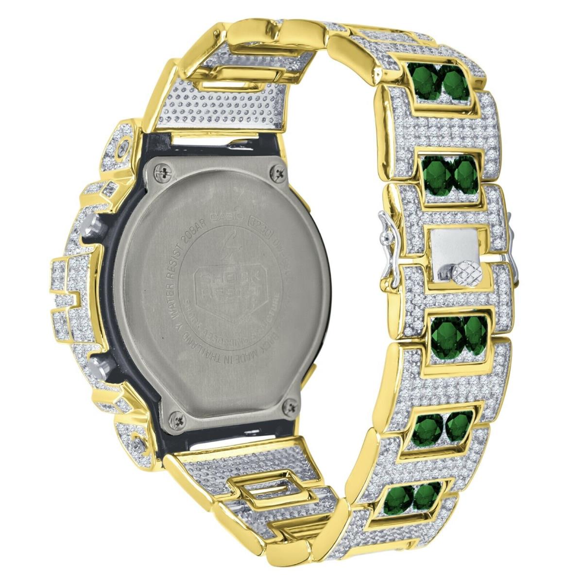 Casio jewelry  - Gold , Yellow Gold Dial, Yellow Gold, Green Emerald Band