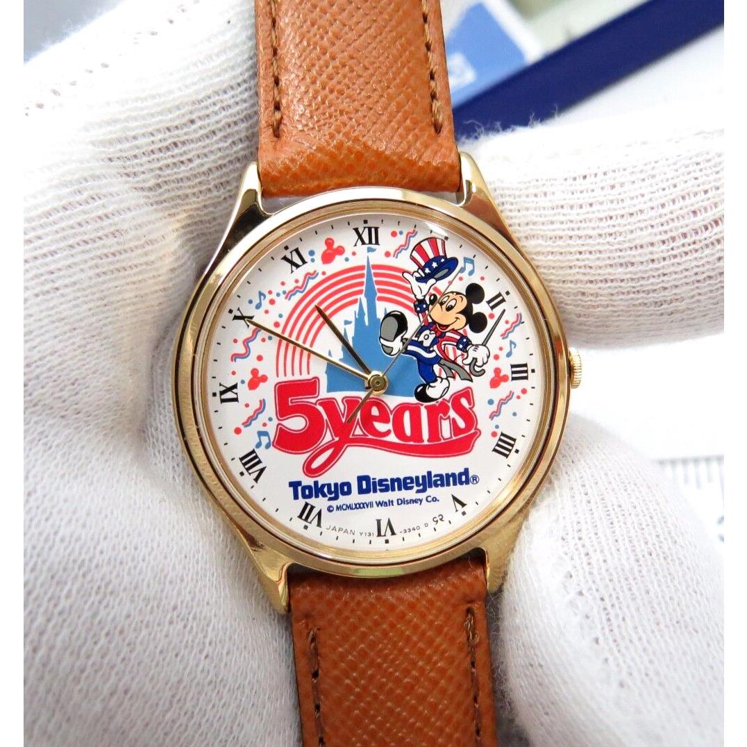 Micky Mouse Seiko Y131-6310 Tokyo 5yr Disneyland Mib Character Watch R18-30