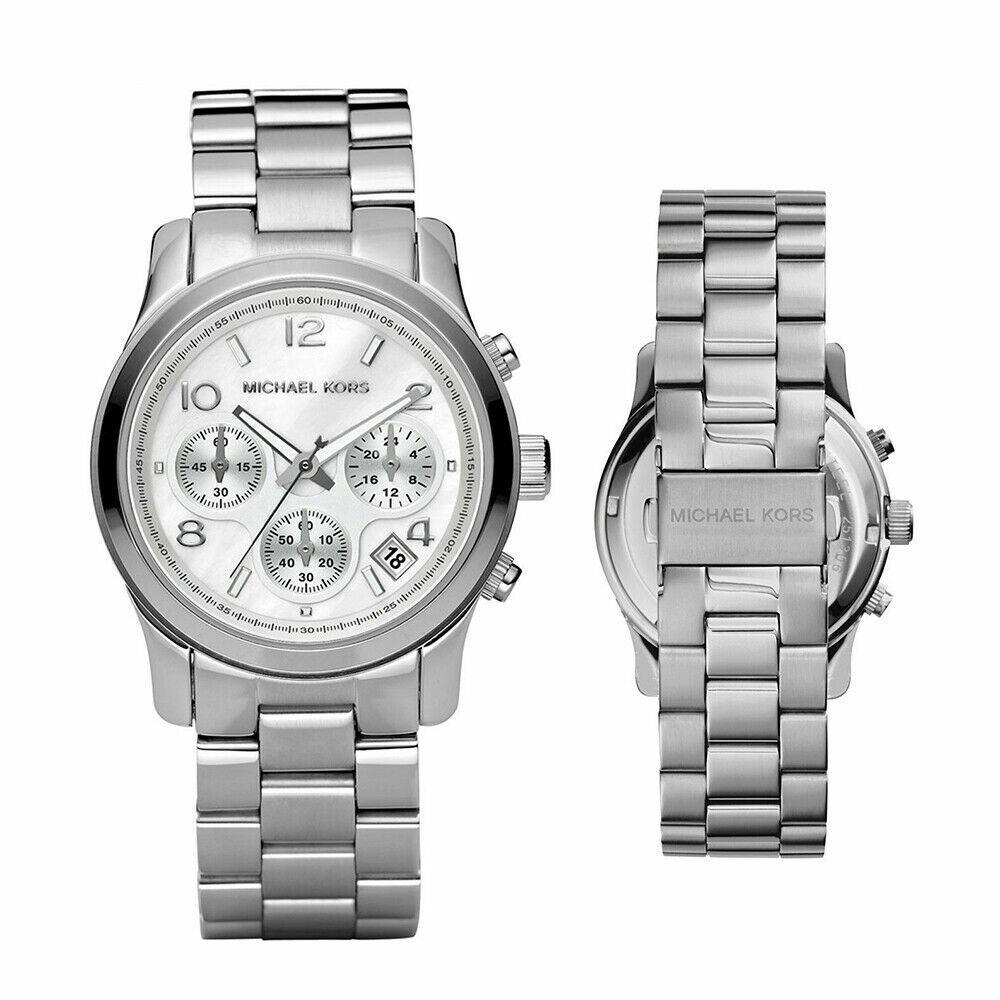 Michael Kors Silver Midsized Chronograph Ladies Watch MK 5076 2