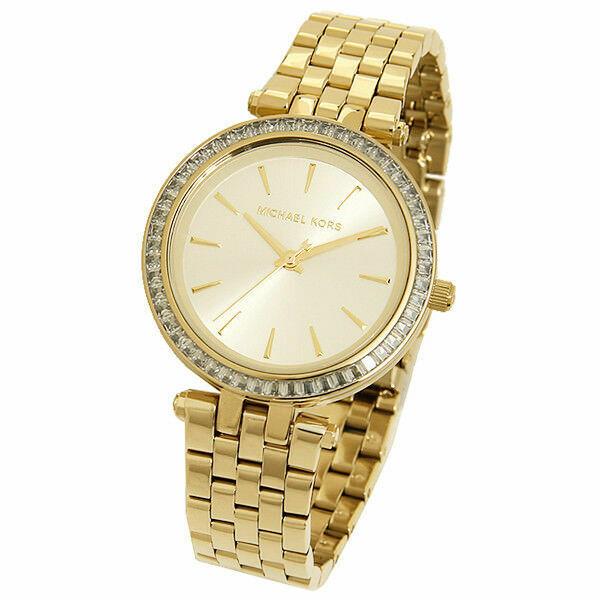 Michael Kors Mini Darci Gold Tone Stainless Steel Ladies Watch MK3365 4 - Gold Face, Gold Band