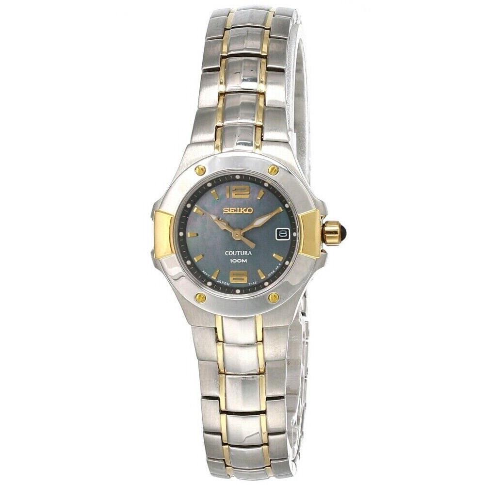 Seiko SXD656 Coutura Mop Dial Quartz Two-tone Women`s Watch