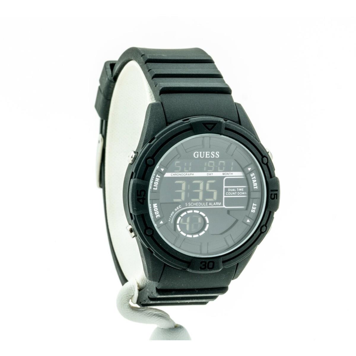 Guess Watch Digital Black Silicone Strap Watch U1281L2