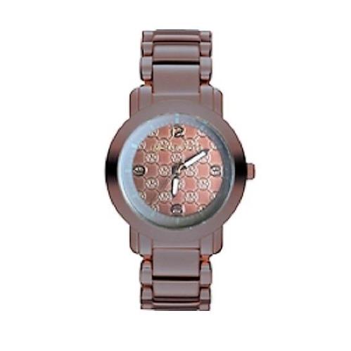 Michael Kors Bronze Tone Monogram Dial Bracelet Watch MK3177