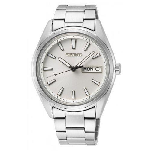 Seiko Men`s Watch Quartz Essentials Silver Dial Stainless Steel Luminous SUR345