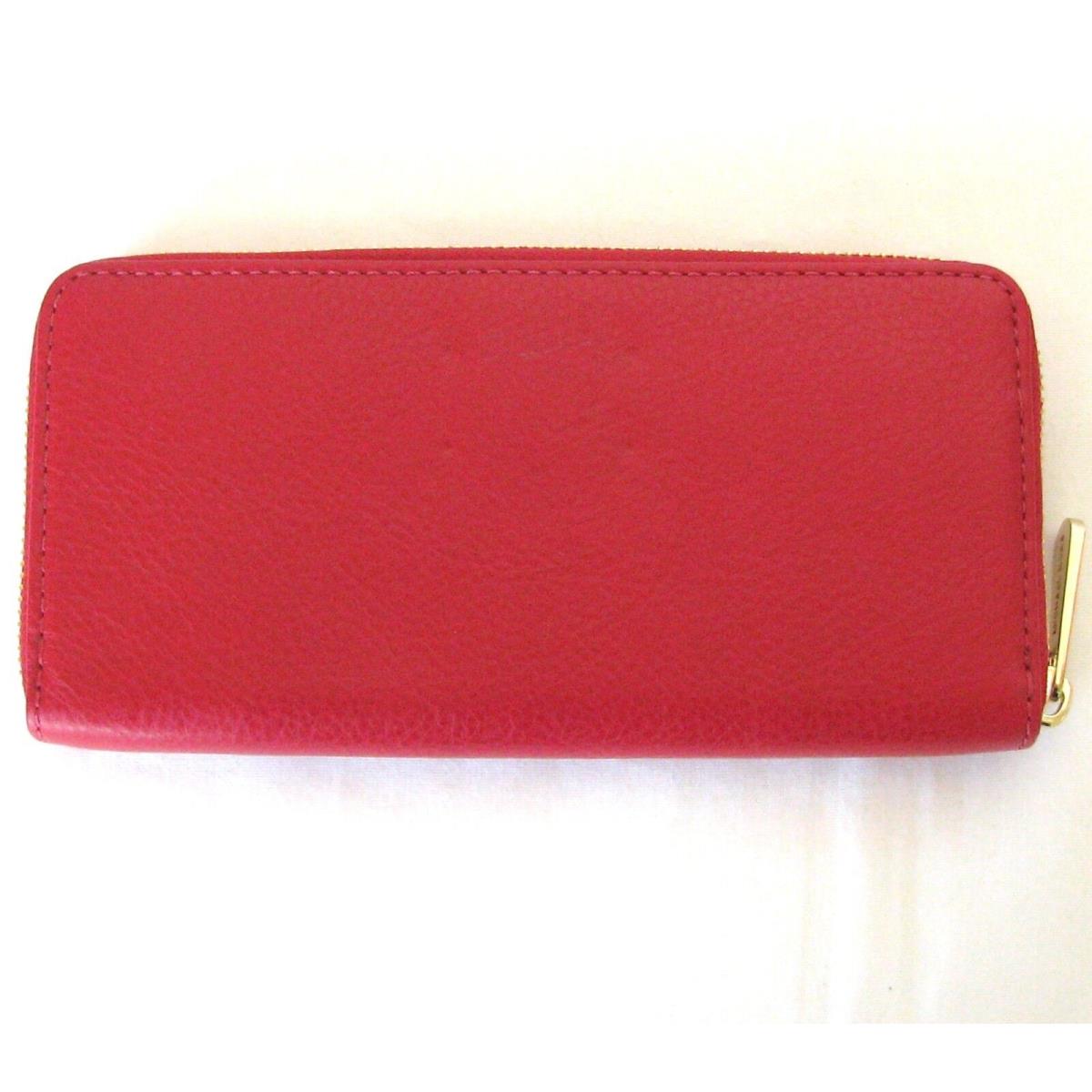 Michael Kors Items Red Leather Zip-around Continental Wallet Clutch