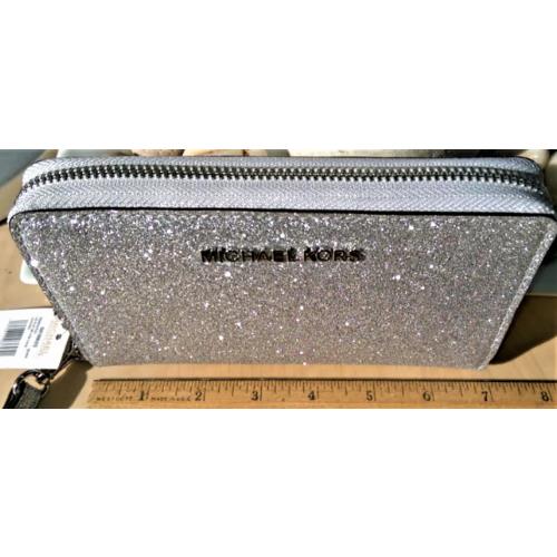 Michael Kors Silver Glitter Wallet / Phone Case - Michael Kors wallet -  193599230634 | Fash Brands