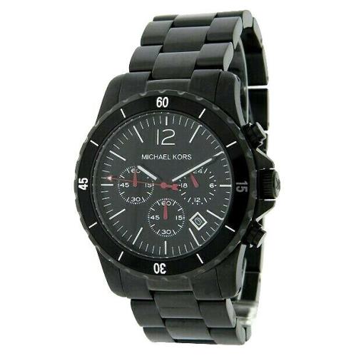 Michael Kors Black Stainless Steel Ion Plated Chronograph WATCH-MK8161